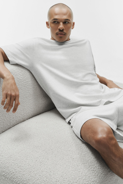 Double Take Short Sleeve - White Heather