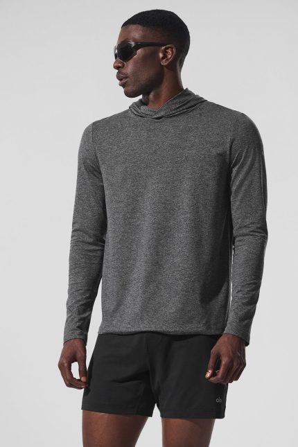 Conquer Reform Long Sleeve With Hood - Dark Heather Grey