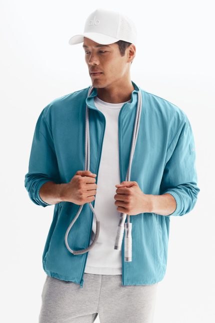 Takeaway Track Full Zip Jacket - Blue Breeze