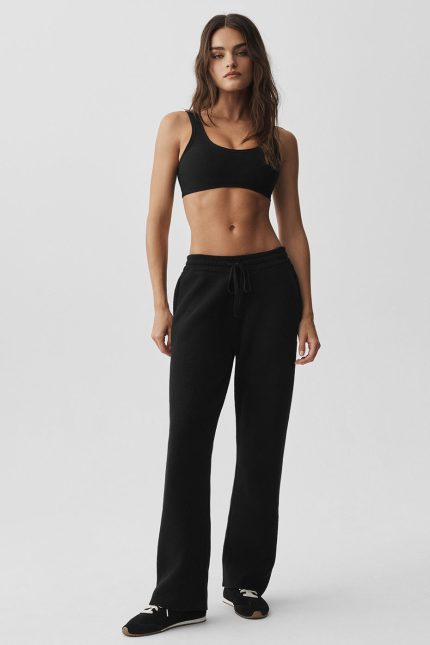 Scholar Straight Leg Sweatpant - Black