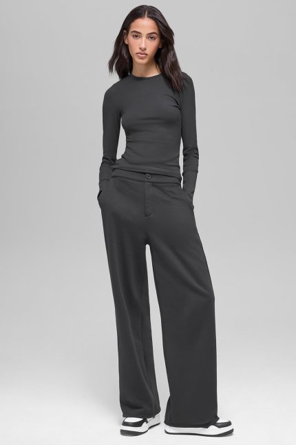 High-Waist Sweatpant Trouser - Anthracite