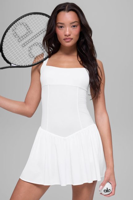 Alosoft Break Point Tennis Dress - White